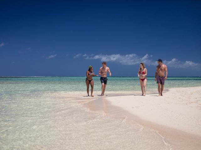 Beach of the Larégnère islet in Noumea