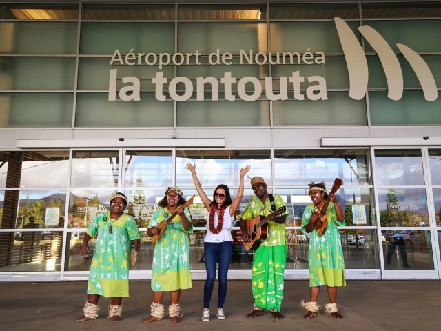 Reception at the airport Noumea - La Tontouta