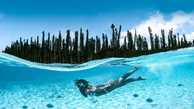 Piscine naturelle de la baie d'Oro à l'Île des Pins