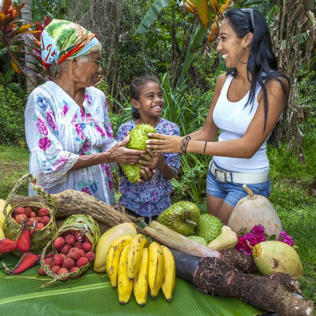 Marché de fruits en Nouvelle-Calédonie