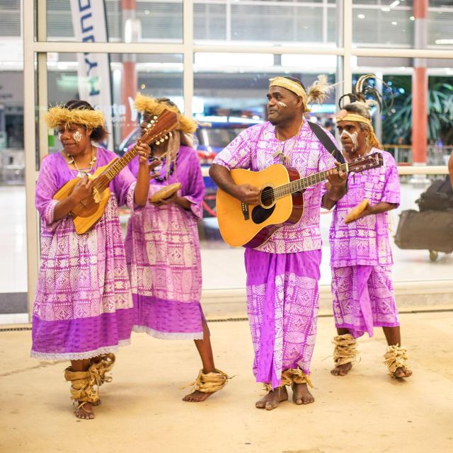 Reception at the international airport of Noumea - La Tontouta