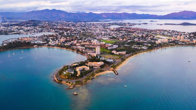 View of Noumea at night, New Caledonia