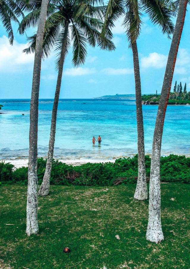 Beach of the Wadra bay on Lifou island