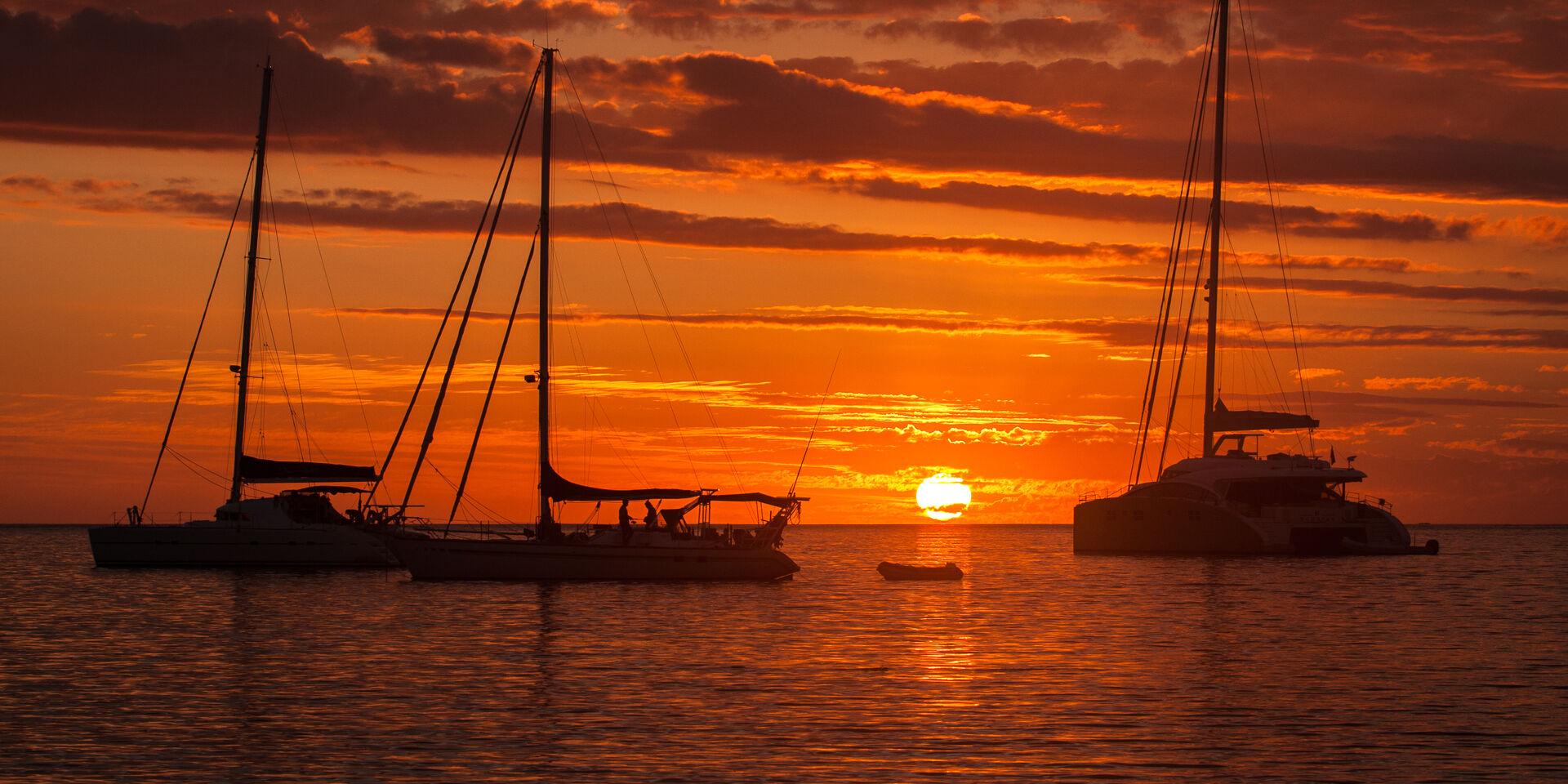 Sailing on a catamaran in New Caledonia