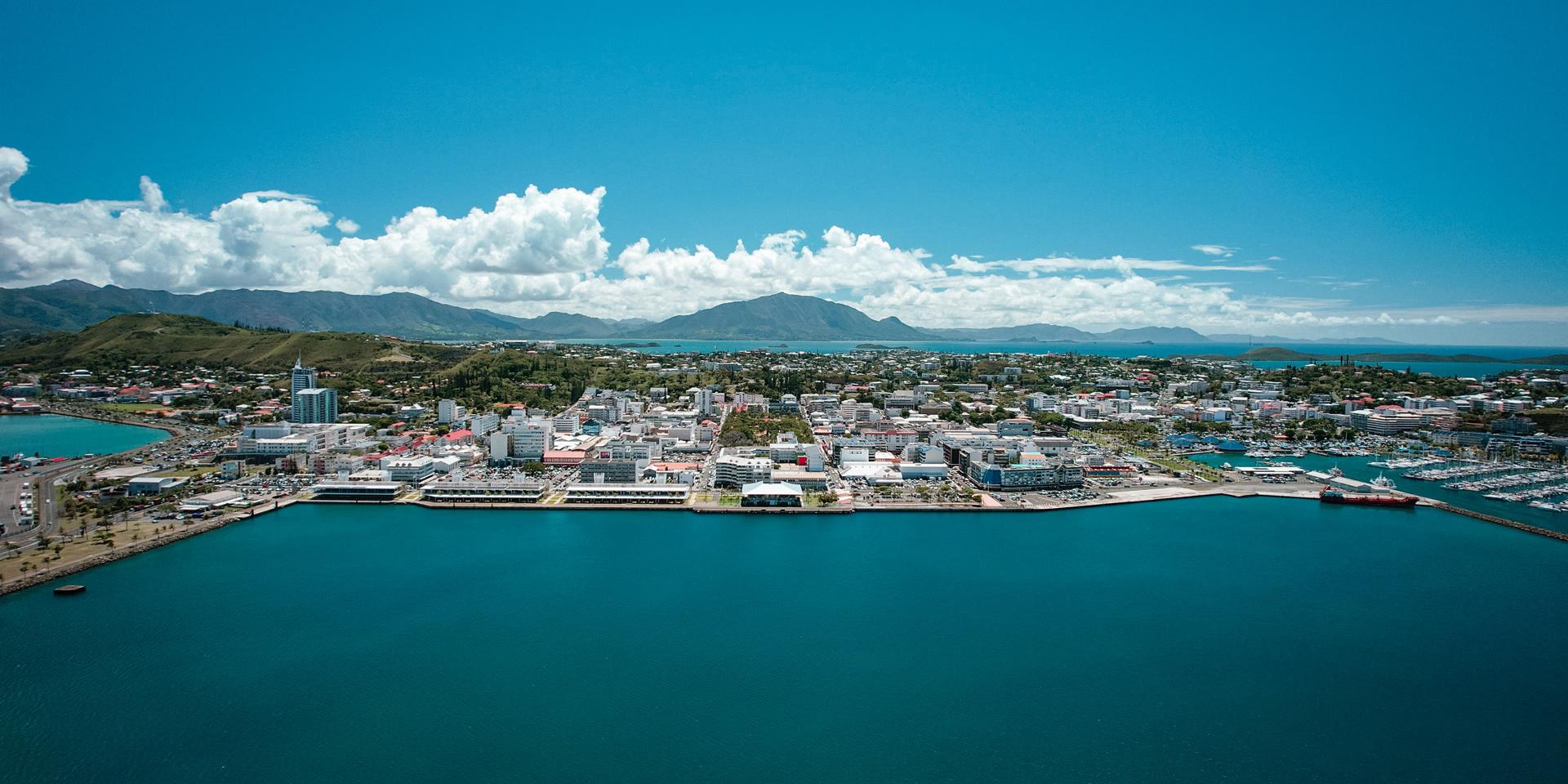 Ferry terminal and city centre of Nouméa