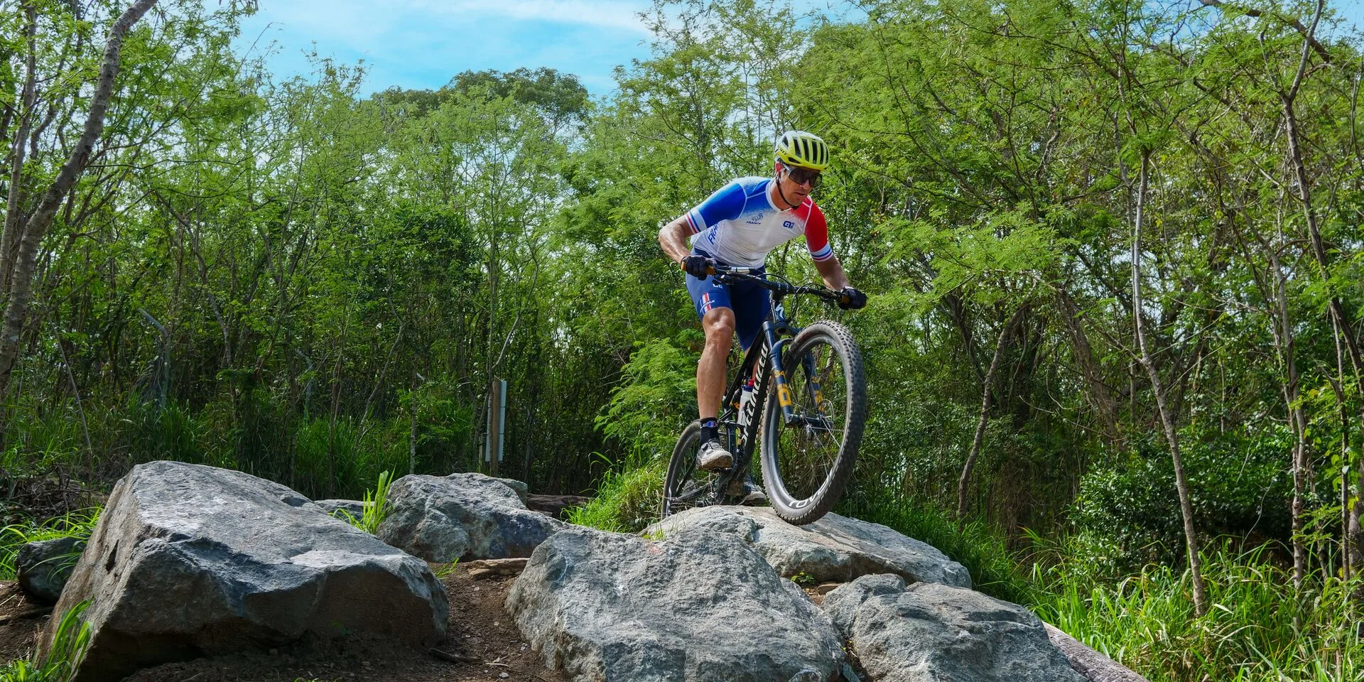 Ride the mountain bike trails at the Boucles de Tina in Nouméa