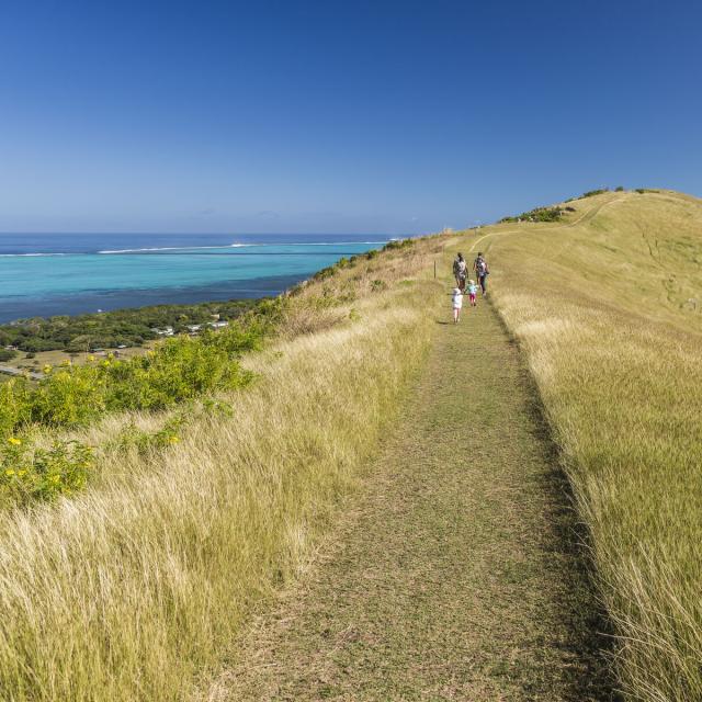 Family hiking on the Deva Domain in Bourail