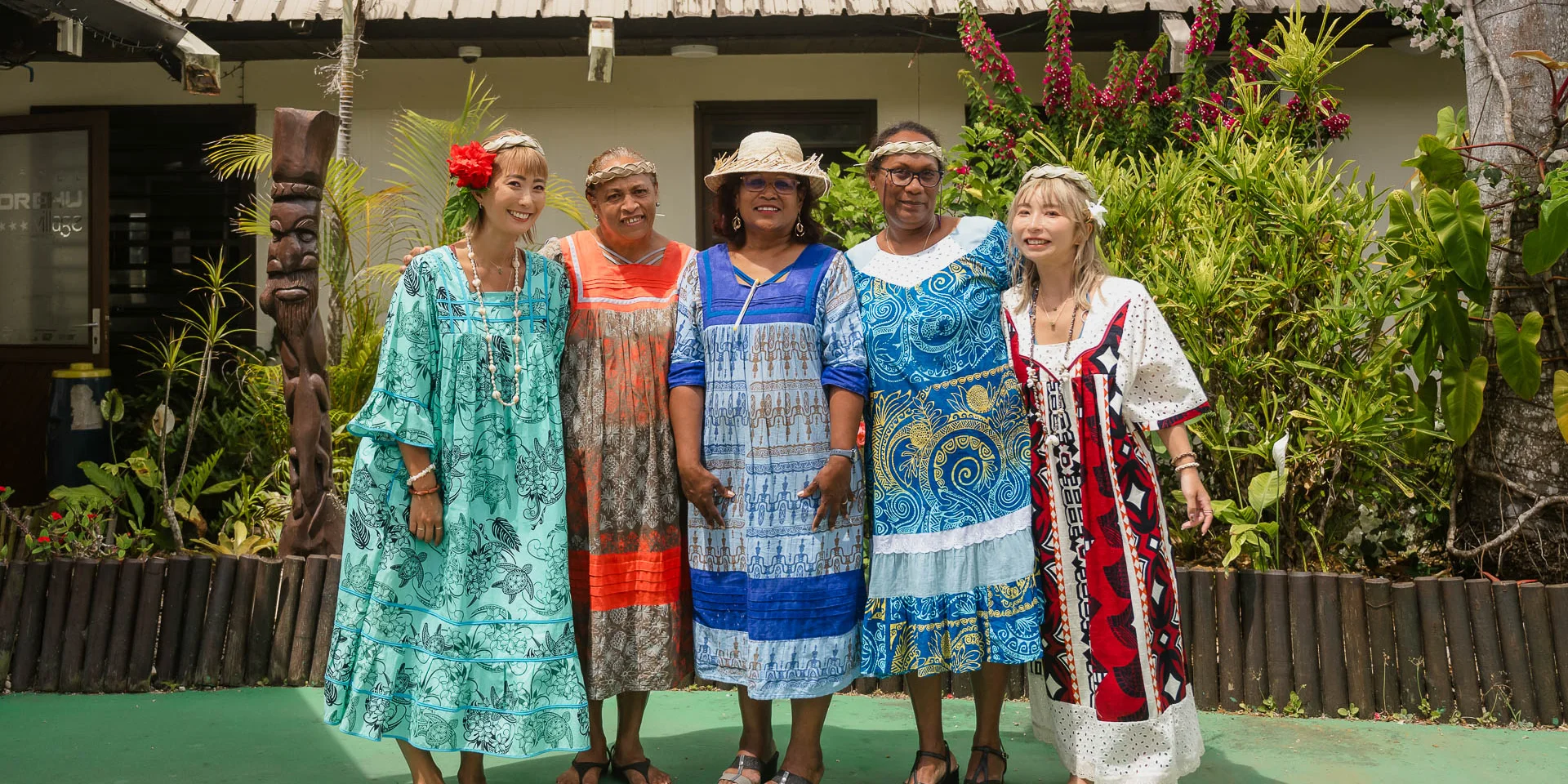 ニューカレドニアの地元の人々に会う