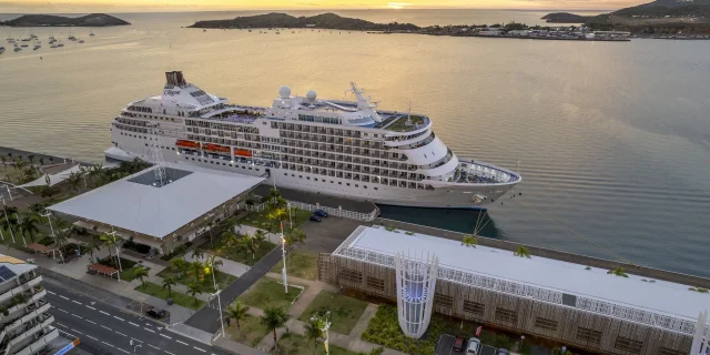 Cruise ship at the Quai Ferry in Nouméa