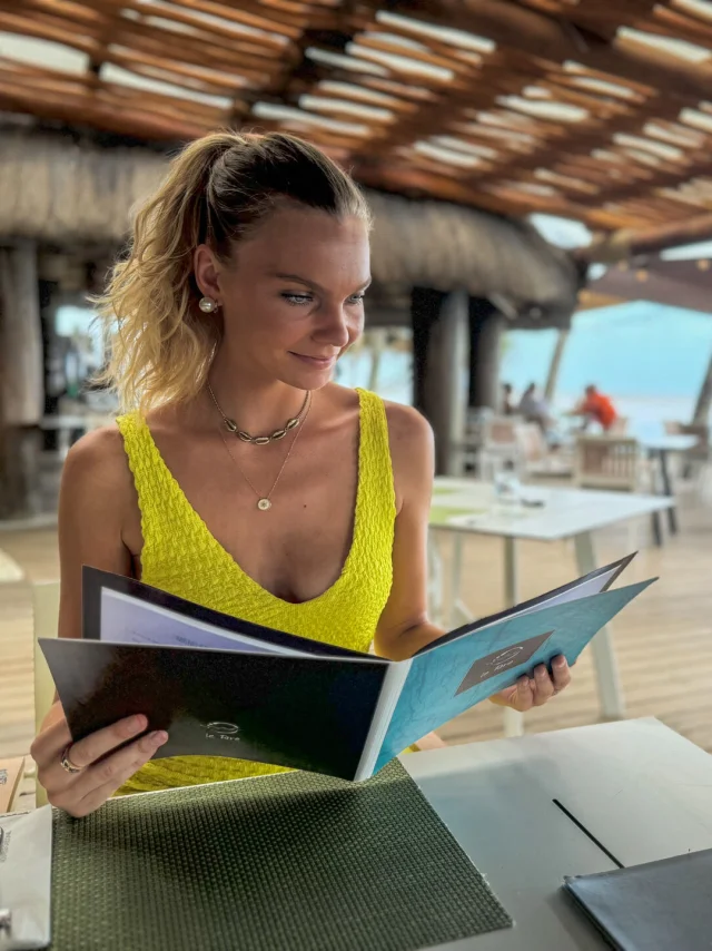 Table at Le Fare Le Méridien Nouméa, New Caledonia