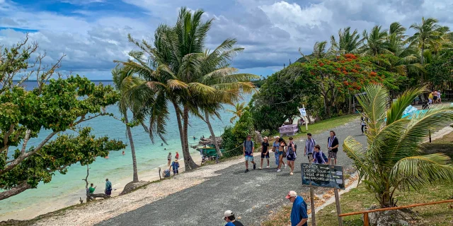 Croisiéristes à Lifou