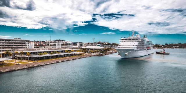 Cruise ship in Nouméa Ferry Terminal