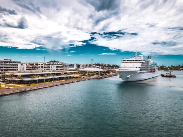Cruise ship in Nouméa Ferry Terminal