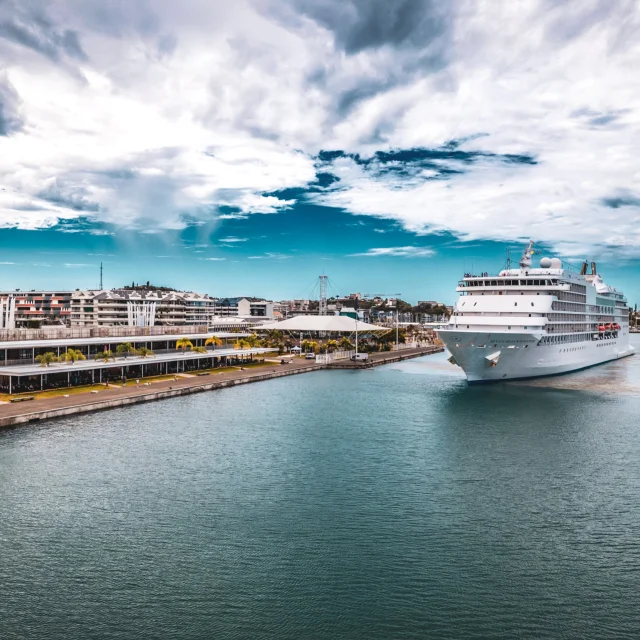 Cruise ship in Nouméa Ferry Terminal