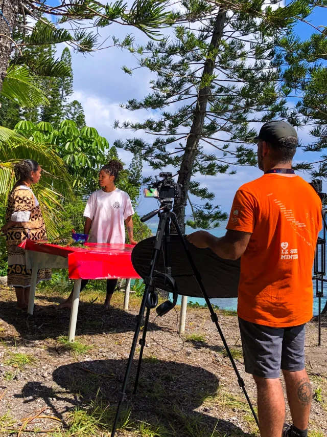Tournage d'un reportage Coup'Brousse dans les îles de Nouvelle-Calédonie