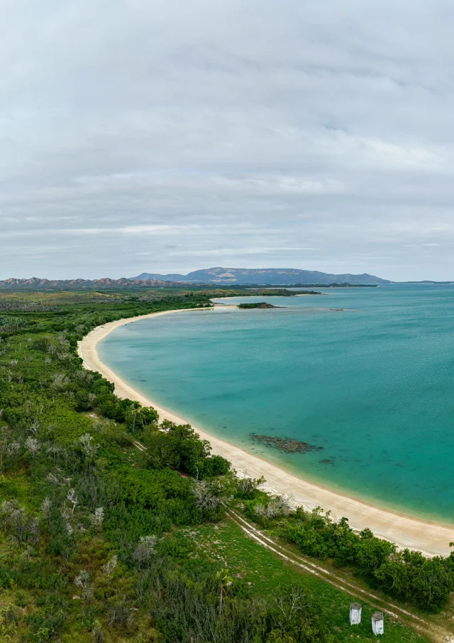 Panorama of Nénon beach in Poum, New Caledonia