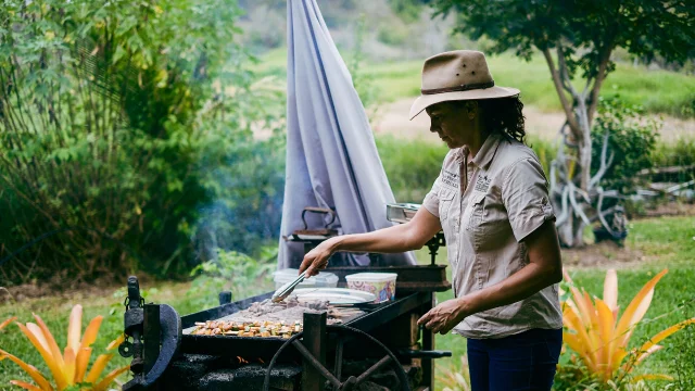 Bush-style barbecue at the Néméara Farm, in Bourail