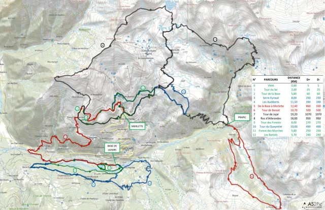 Plan Trails Orcieres