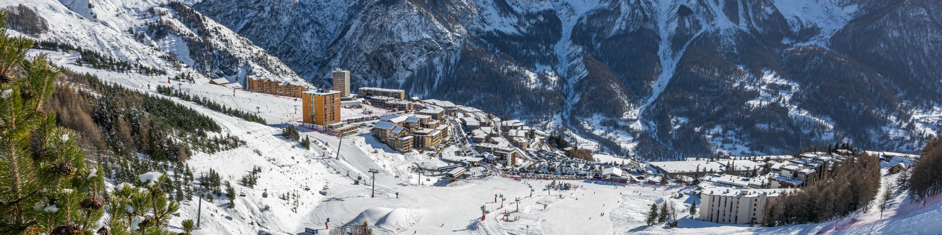 The resort in winter