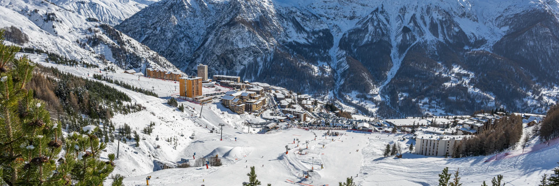 The resort in winter