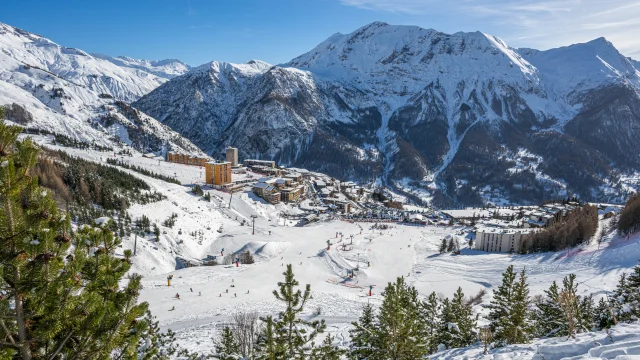 The resort in winter