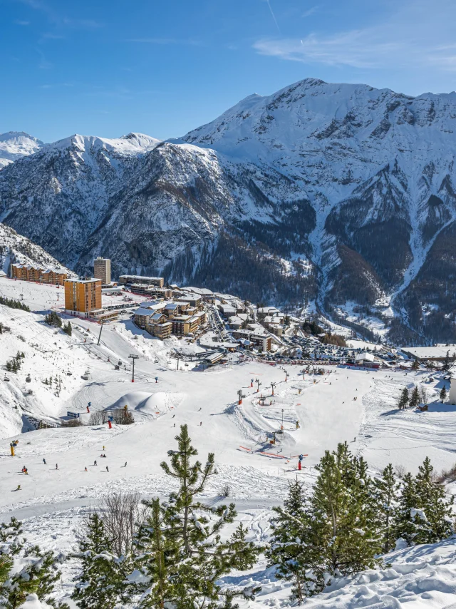 The resort in winter