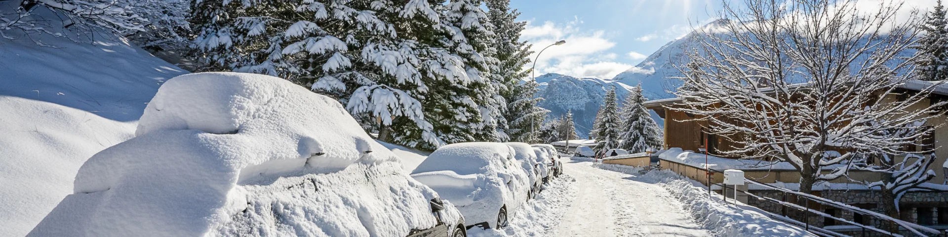 La station après une chute de neige
