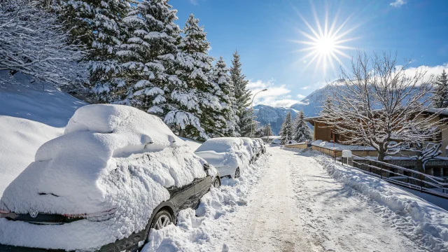 La station après une chute de neige