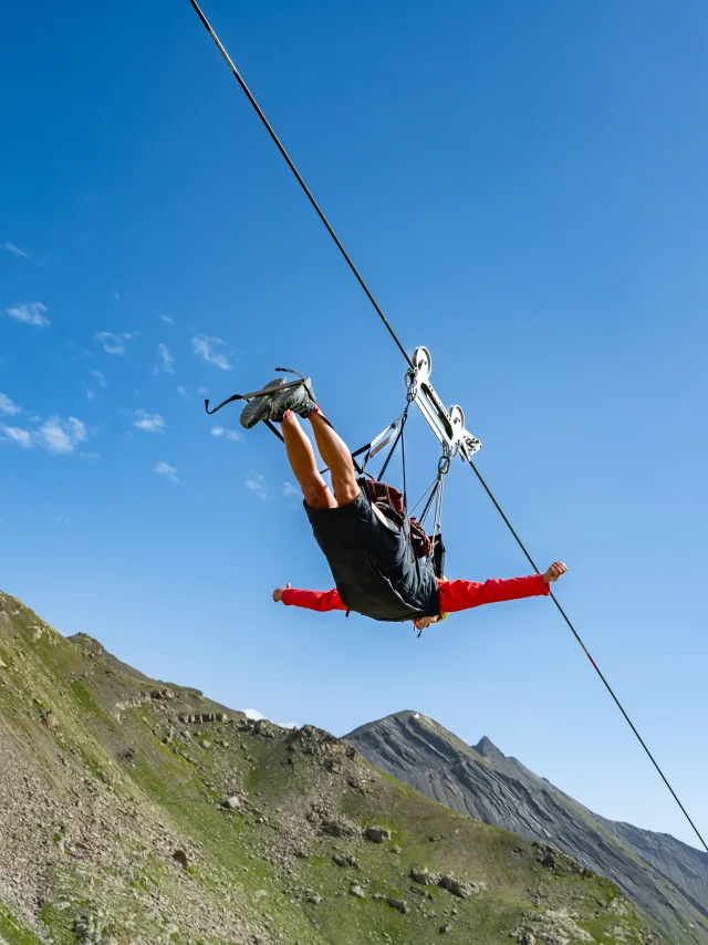 Tiroolse traverse in de zomer