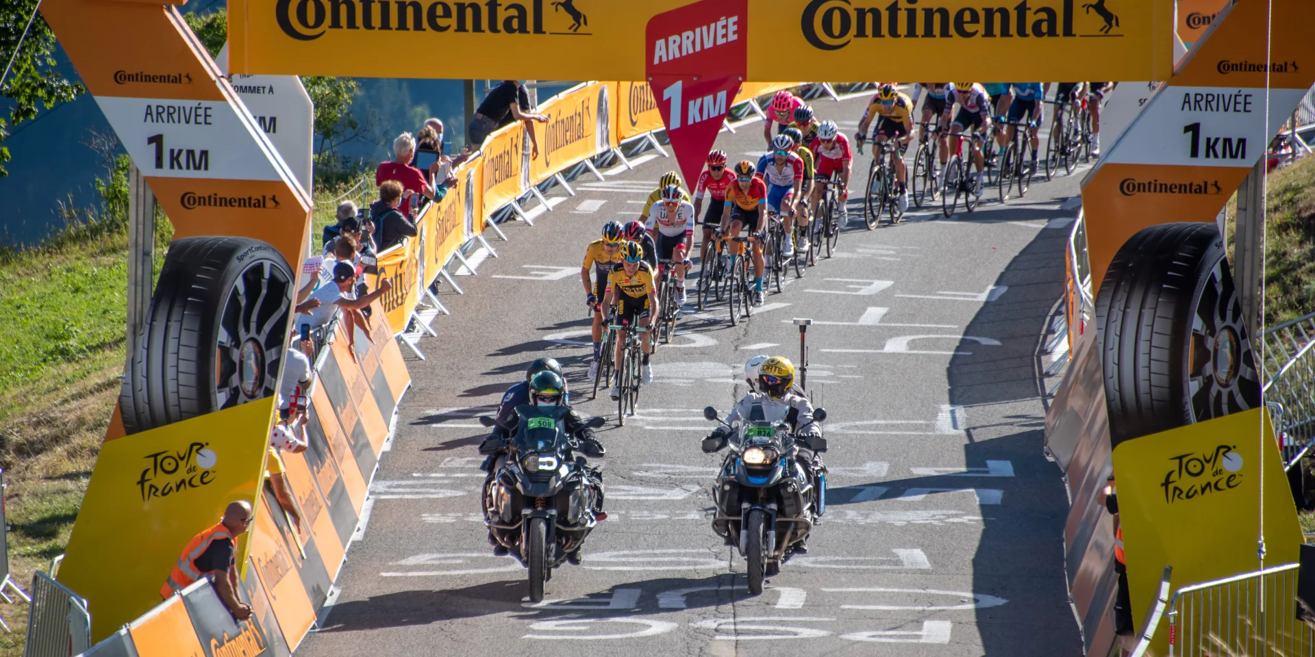 Arrival of the Tour de France in Orcières in 2020