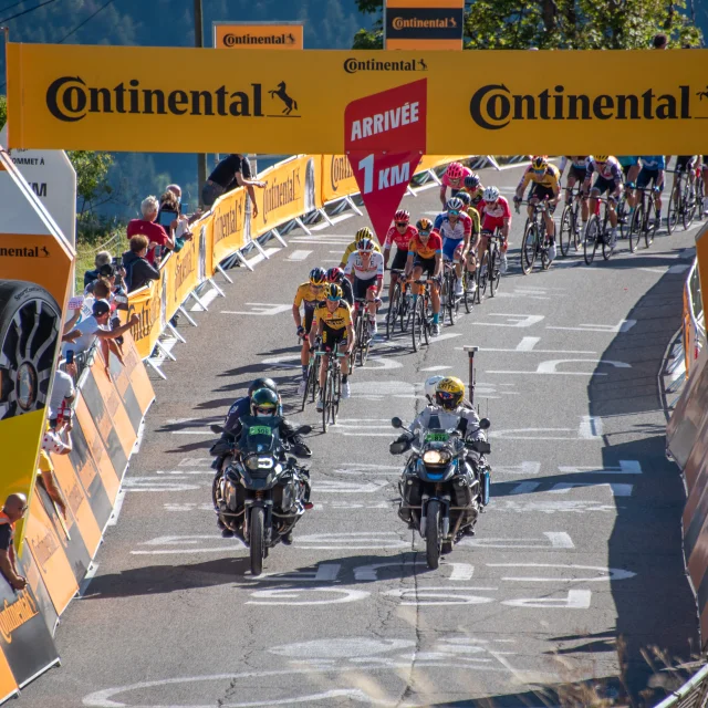 Aankomst van de Tour de France in Orcières in 2020