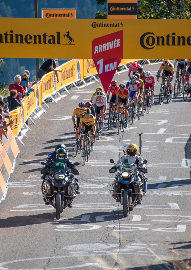 Arrival of the Tour de France in Orcières in 2020