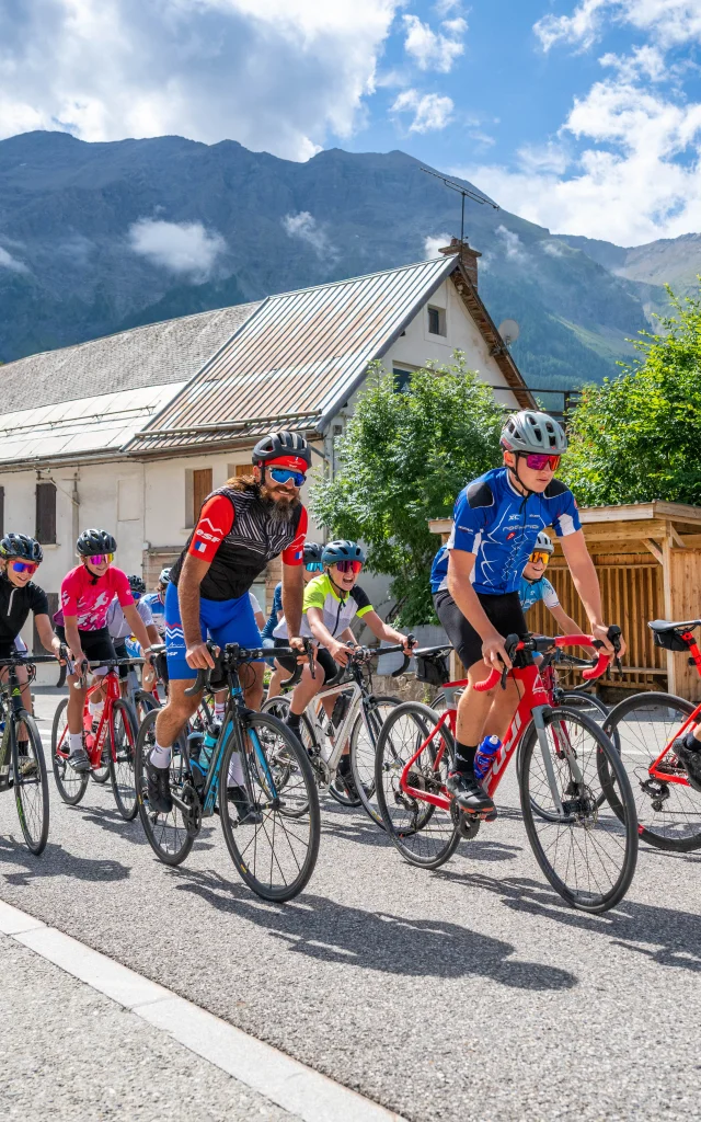 Cycling through the village