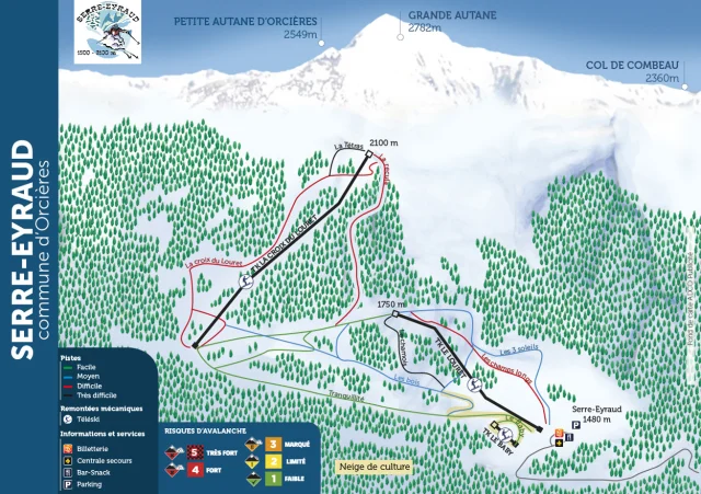 Serre-Eyraud piste map
