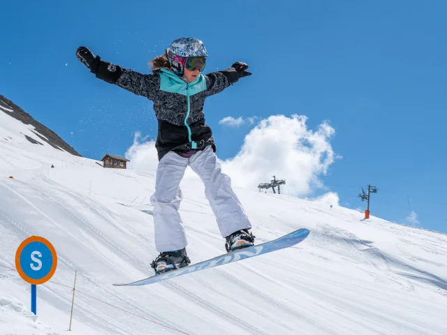Zona de diversión de snowboard