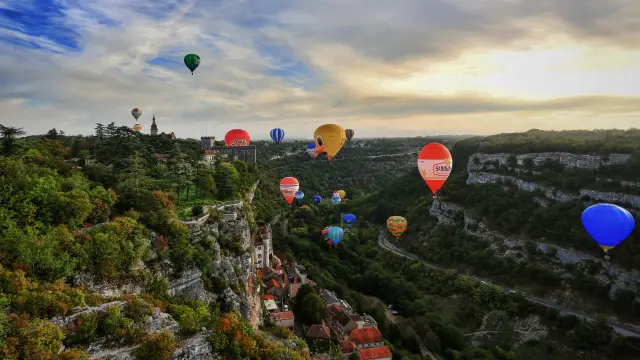 Les montgolfières à Rocamadour