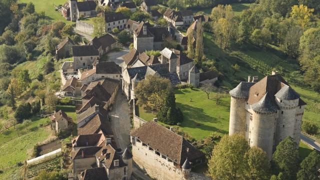 Vue aerienne de Curemonte