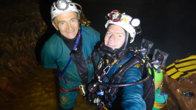 Expédition de B. Gauche et C. Chaput - Sortie du Siphon 1(2014)