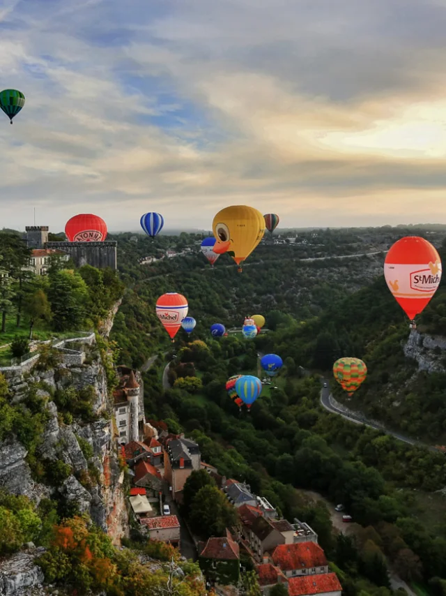 Les montgolfières à Rocamadour