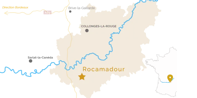 Carte de situation - Rocamadour