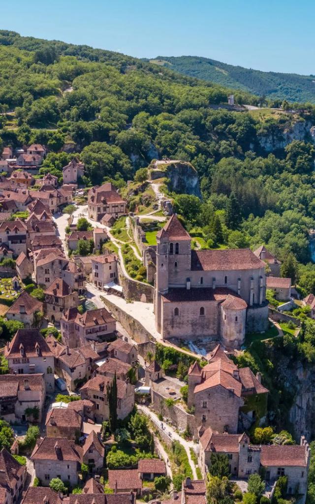 Vue Aérienne de Saint-Cirq-Lapopie - Christophe Bouthe, Agence Vent Dautan