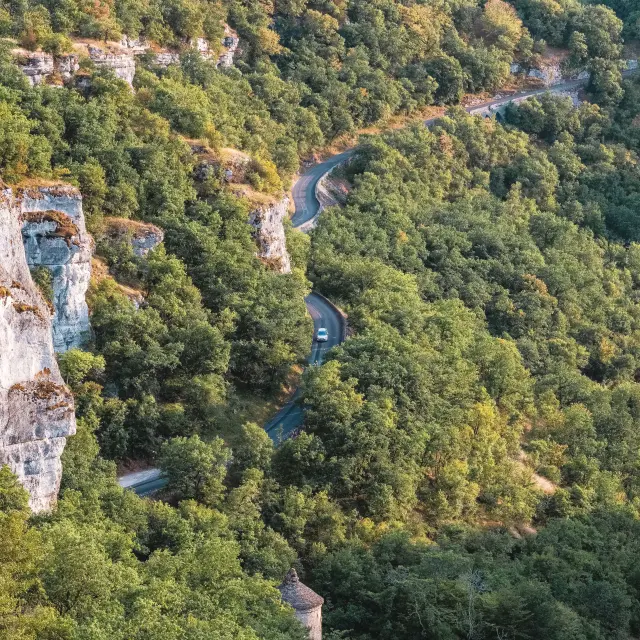 Route d'accès à Rocamadour