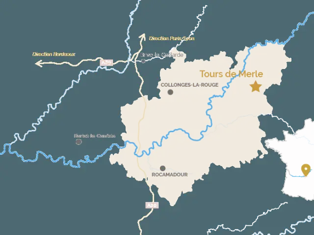 Carte les Tours De Merle