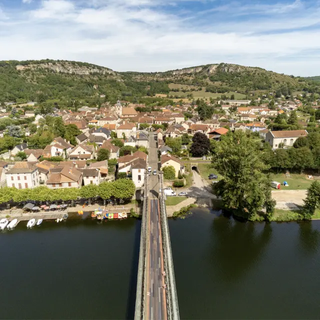 Au-dessus du pont de Cajarc à Salvagnac-Cajarc