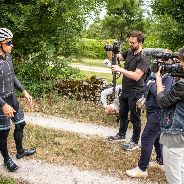 OT Dordogne : accueil presse Sylvain Chavanel 2022