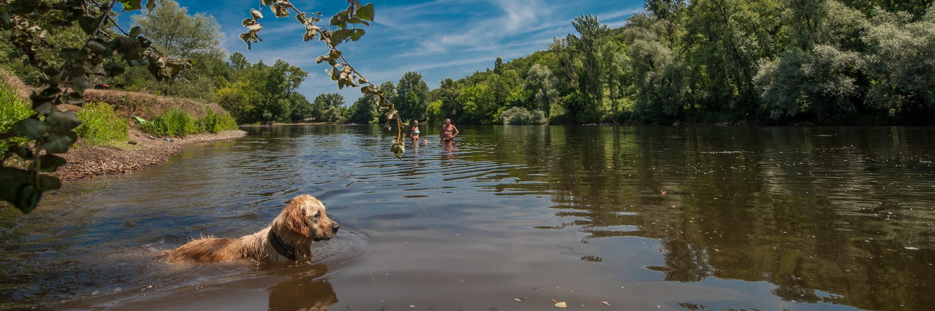 Baignade dans la Dordogne à Vayrac