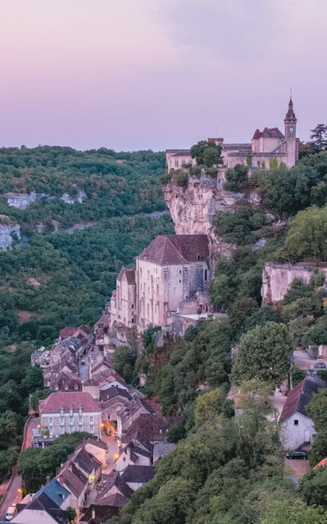 Tombée de la nuit sur Rocamadour