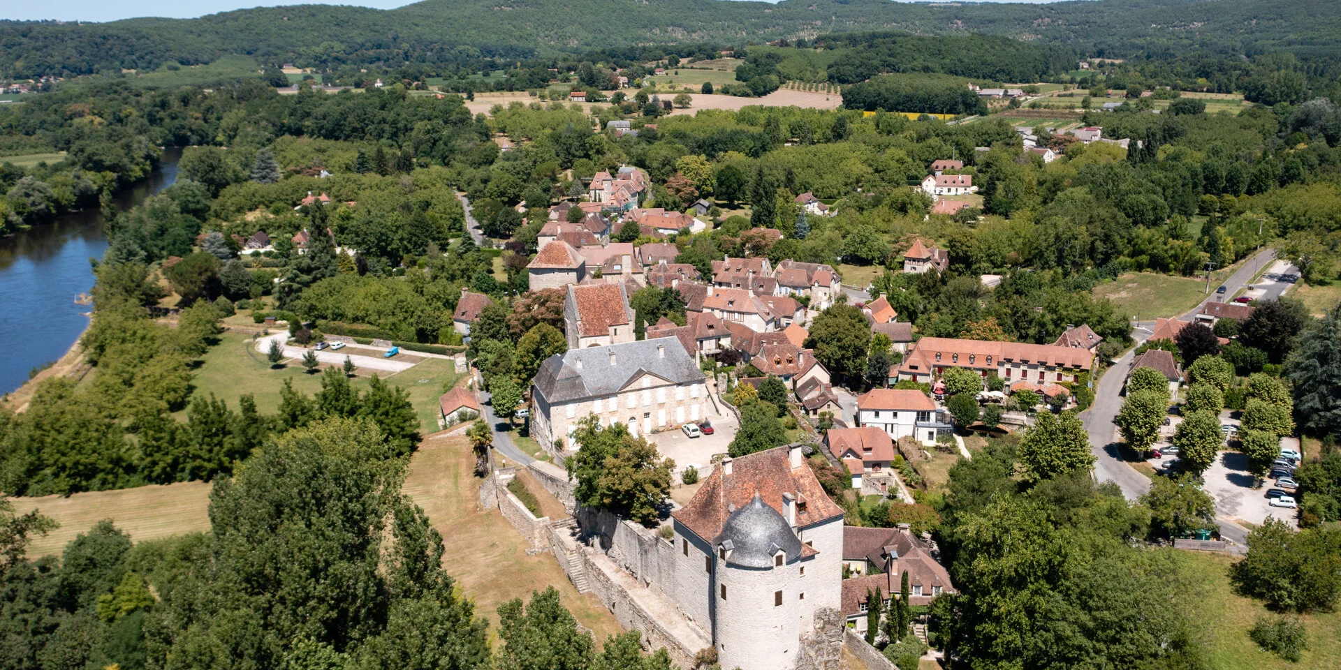 Vue drone du village de Creysse