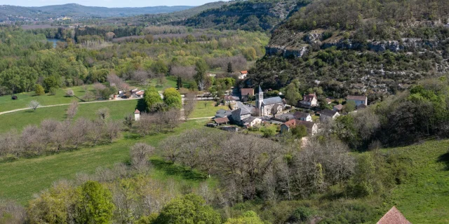 Vue drone du village de Lacave