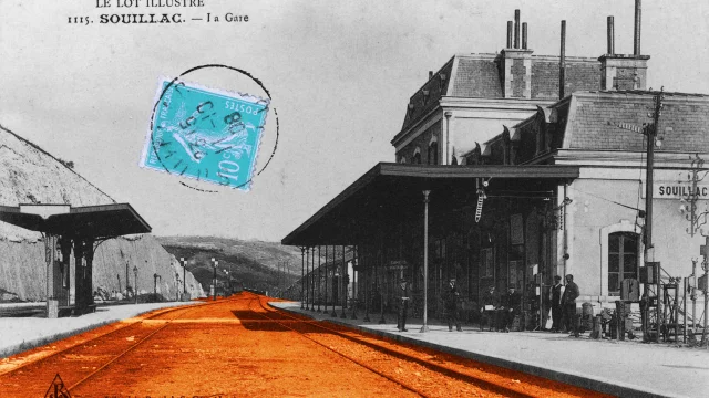 P1 Gare De Souillac En 1908 Collection Jp Magne Colorisee Pour Resurgence 2025 1